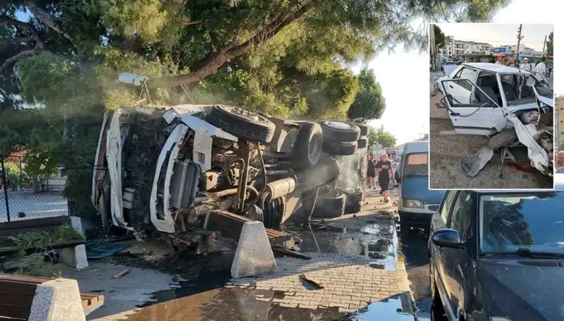 Freni Patlayan Kamyon, Trafik Işığında Bekleyen Otomobilleri Biçti