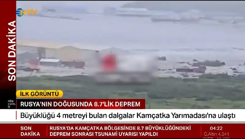 Kamçatka Kıyılarında İlk Tsunami Dalgaları Alarm Verdi