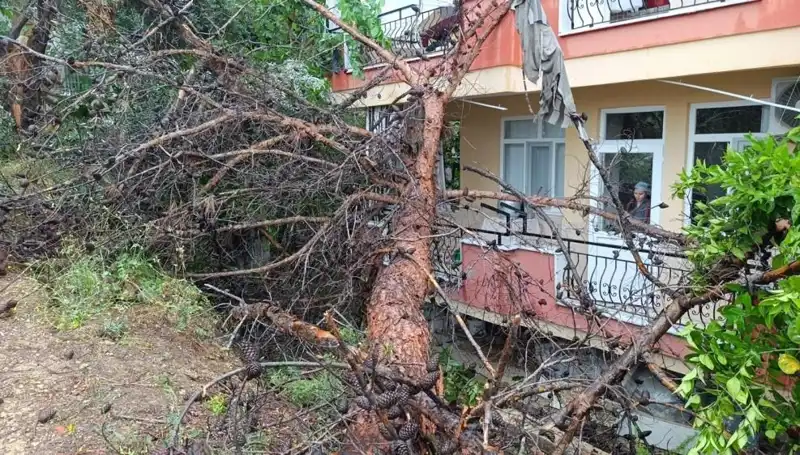 Yağmur, Yıkılma Noktasına Gelen Bina Üzerinde Etkisini Gösterdi!